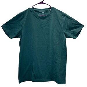 Uniqlo Supima Cotton T-Shirt Mens Large Dark Green Crew Neck 341-475357 NEW